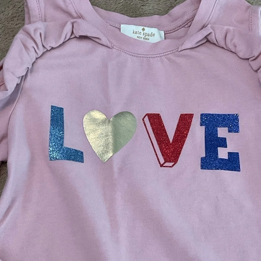 LOVE Kate Spade Pink Cold Open Shoulder Sweatshirt Sz‎ 6